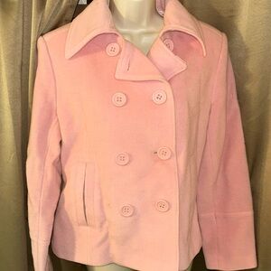 CAbi size M pink wool peat coat